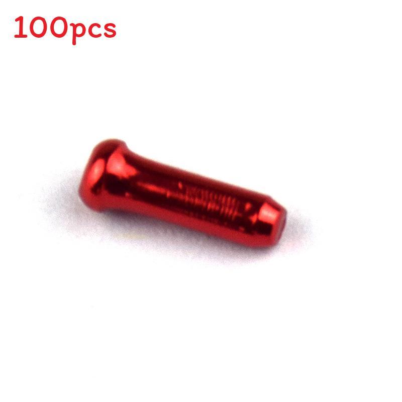 Bicycle Brake Cable End Caps Aluminum Alloy Colorful Set For Mountain Bike Maintenance