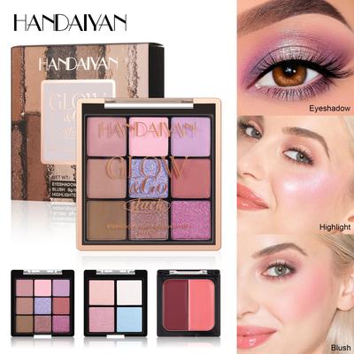 Highlight Blush Combination Disc Three-layer Pearlescent Thin Flash Eyeshadow Blush Highlight Comprehensive Disc Face Makeup Makeup Disc