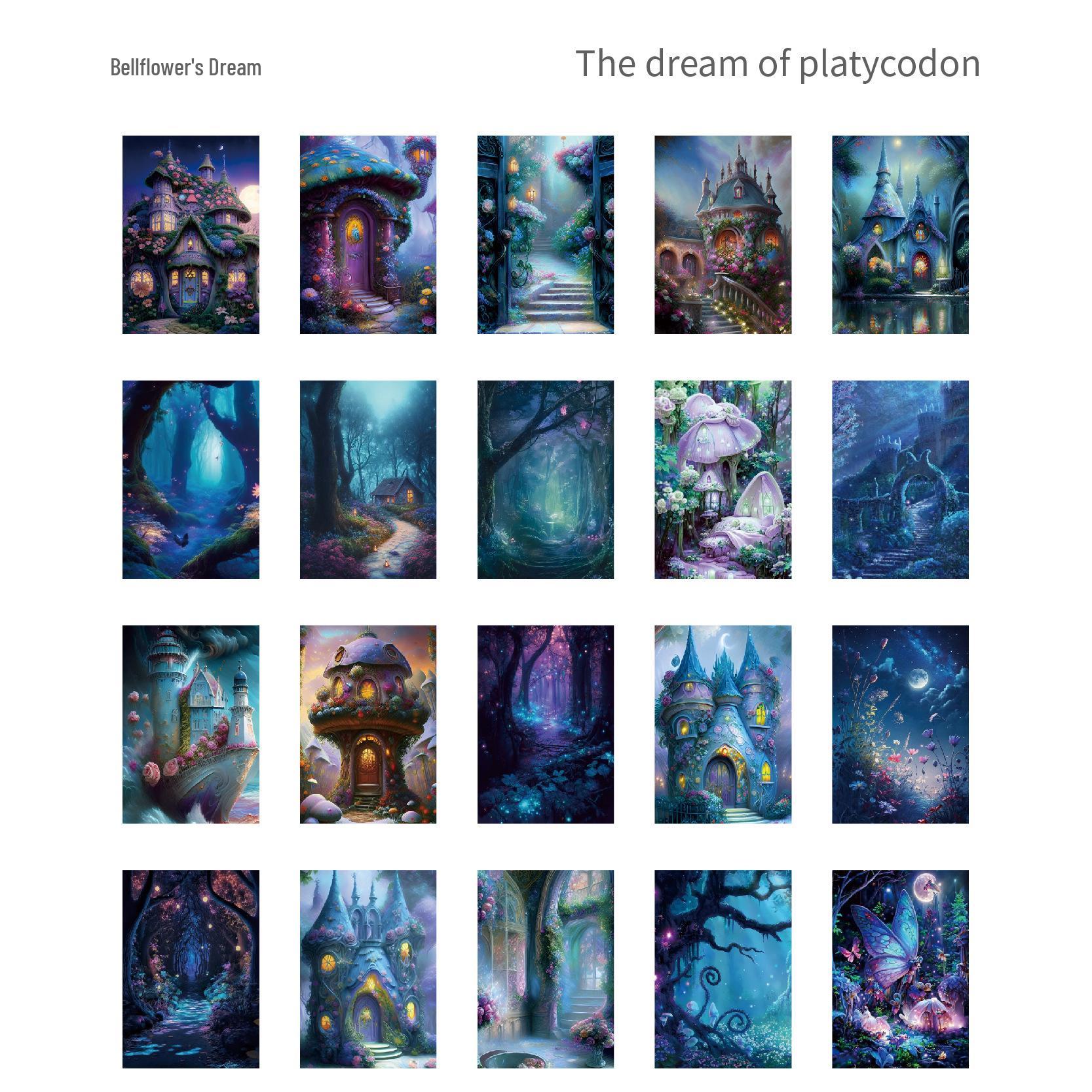 Мечтательный лес Ретро коллаж Журнал и DIY бумажные материалы 100mm×145mm