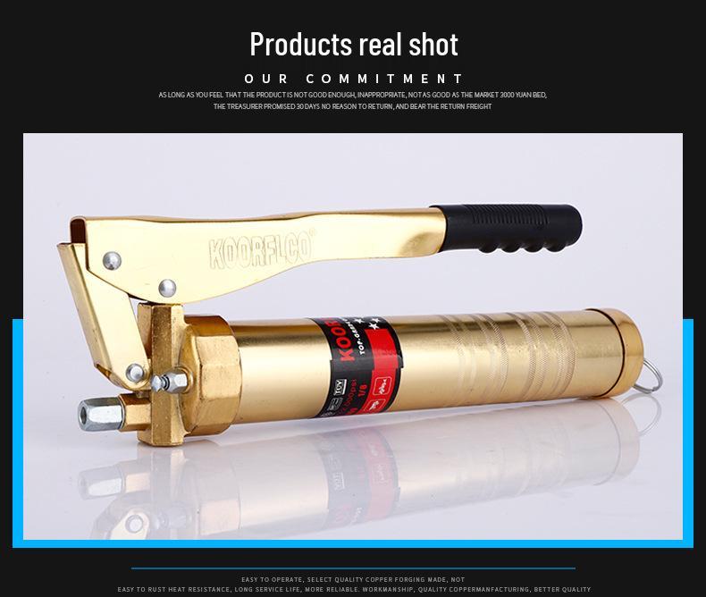 High-Pressure Dual-Action Zipper and Chain Grease Gun for Excavators