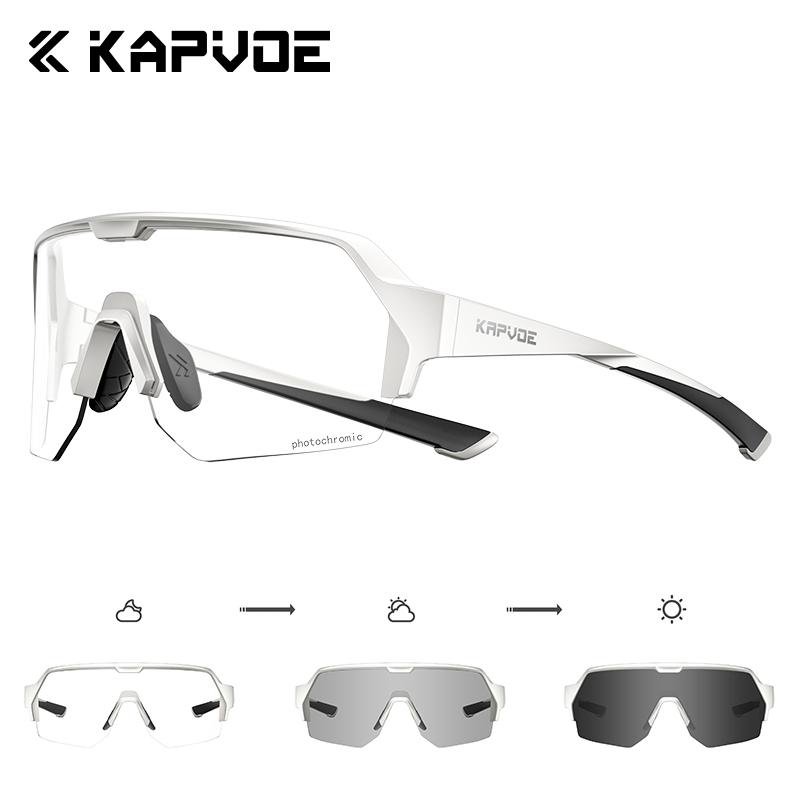 

Kapvoe Photochromic Cycling Glasses Bicycle for Outdoor Sports Sunglasses MTB Road Bike Goggles Bike Eyewear Men Cycl Equipment Photochromic 1 lens