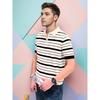 2025 Summer INS Trend Hong Kong Style Wide Stripe Polo Shirt Men's Short Sleeve T-Shirt Casual Versatile Turn-Down Collar Top