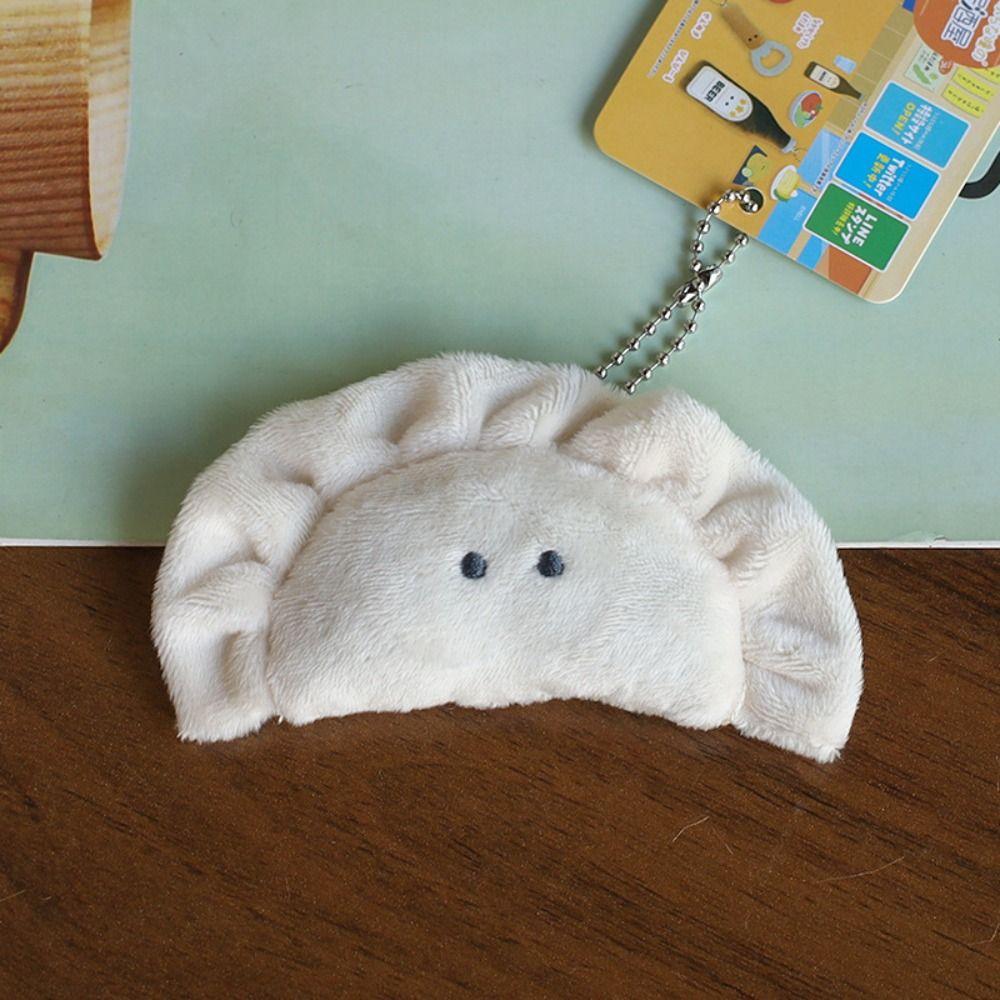 Soft Dumpling Plush Keychains Stuffed Dumpling Plush Pendant Cartoon Plush Keyring  Girls Gifts