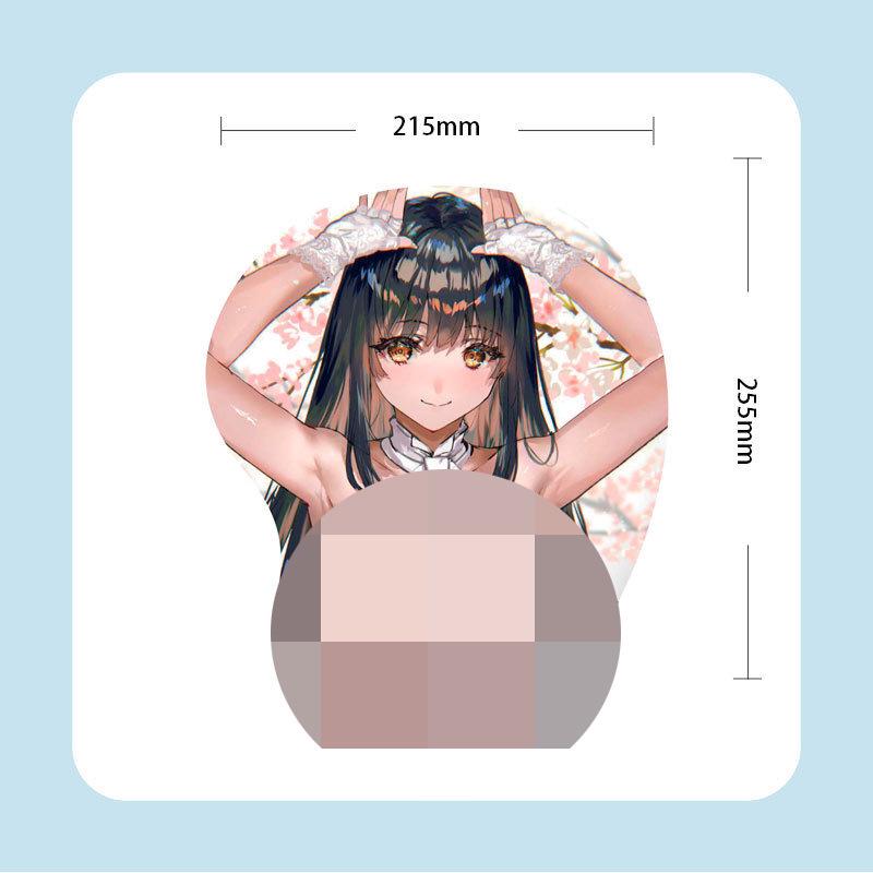 G05 Anime Beauty Poggiapolsi Mouse Pad in Silicone 3D - Confortevole, Morbido e Design Ispirato ai Cartoni Animati
