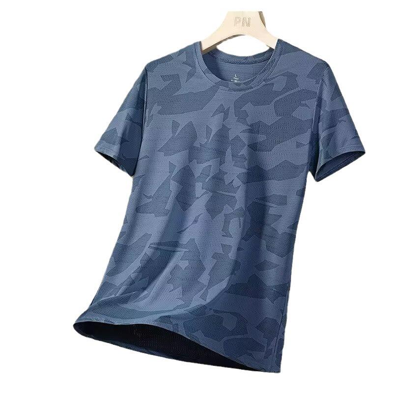 Men's Quick-Dry Camouflage Ice Silk T-Shirt - Summer Fashion Short Sleeve Sports Top
