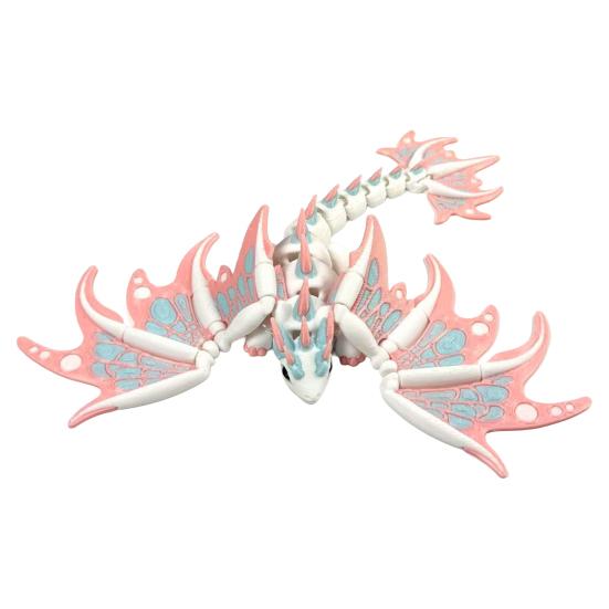 3D Printed Dragon Butterfly Desk Decor Figurine Articulated Cute розовый