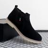 Fashion Suede Leather Chelsea Boots Winter Shoes Plush Warm Footwear New Fashion Slip on Mens Ankle Boots Non-Slip Leisure Walk Shoes