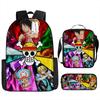 ONE PIECE Student School Bag Luffy Cartoon School Bag Boys Pencil Bag Voyage King Explosion