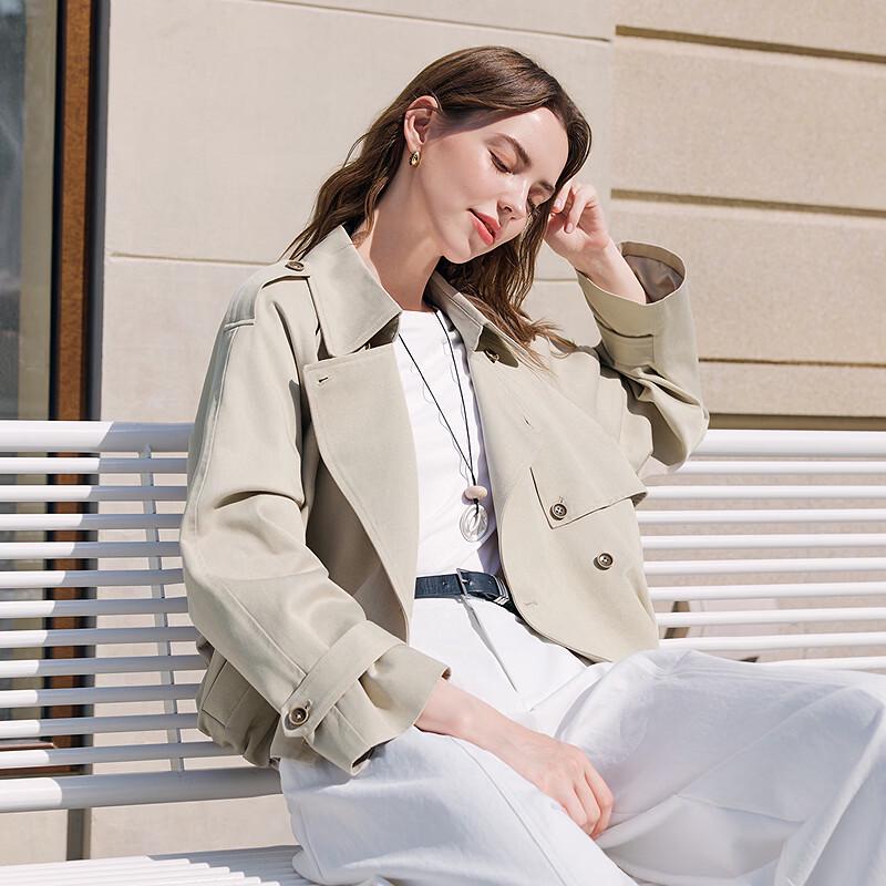 Betu Women's Short Commuter Trench Coat