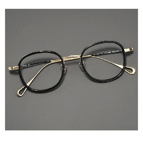 Light Luxury Brand Ultra Light Acetate Titanium Round Glasses Frame Men Women Retro Top Quality Optical Prescription Eyeglasses