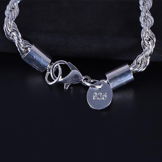 Women's Faux Silver Twist Bangle Cuff Charm Bracelet Clasp Party Jewelry