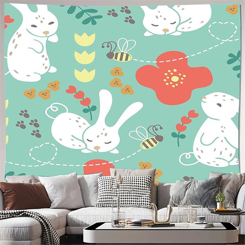 Wall Tapestry Aesthetic Room DecorBoho Wall Hanging Nature Floral Pattern Cottagecore Bedroom Decor Dorm Room Living Room Home D