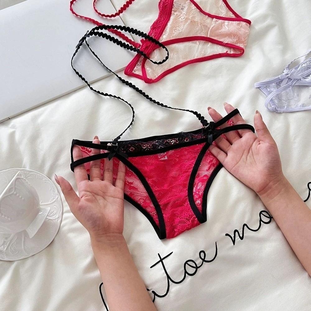 Pendant Chain Lace Panties Hanging Neck Lace Underpants Underwear for Women  Valentine's Day Gift
