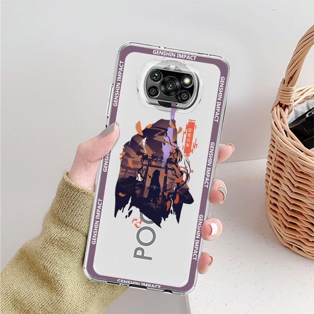 Husă Transparentă Genshin Impact Jujutsu Kaisen Pentru Xiaomi Mi Poco X3 NFC M3 Pro F3 F1 11 Lite 12 Redmi Note 10 9S 8 7 9 Husă Telefon