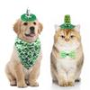 Dog Top Hat Collar Holiday Shamrocks for Small Medium Girl Dogs Cats Dog Collar Necklaces Kerchief Costumes