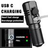 XHP50 Super Bright LED Flashlight USB Mini Torch Rechargeable Zoom Fishing Lantern Powerful 3 Lighting Mode for Hiking Camping