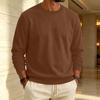 Heren Sweatshirt met Voering en Ronde Hals Casual Kleur Pullover