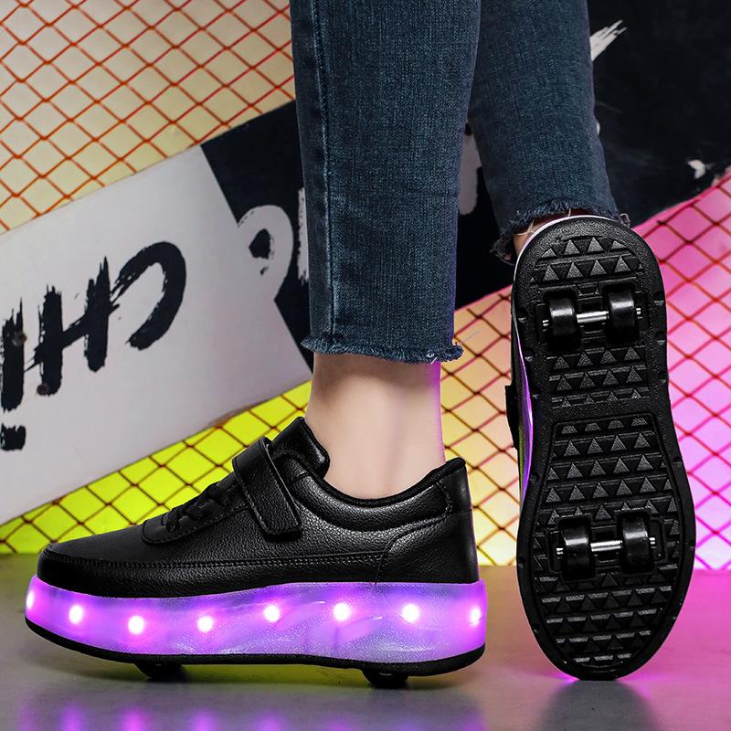 Lightweight Two-Wheel Roller Shoes for Beginners - Unisex Kids, Teens, and Adults Roller Skates