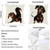 D-Dachshund Watercolor Cushion Cover Fabric Soft Furnishing,Pillowcase, Cushion Cover, Sofa Pillow, Home Decoration