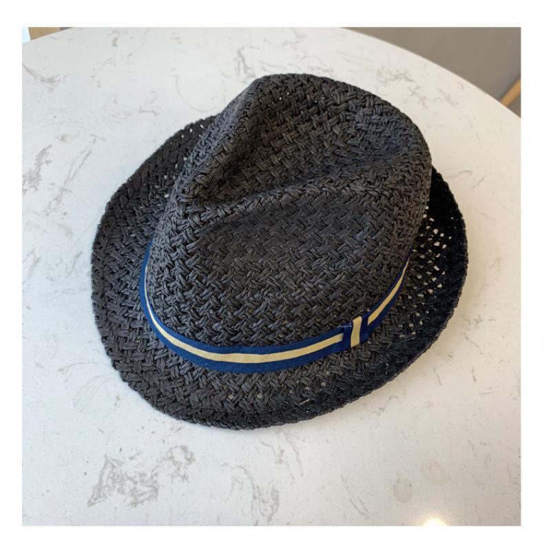New Summer travel is a hit! Ins style hand-woven children's Panama hats, sun protection artifact for beach travel