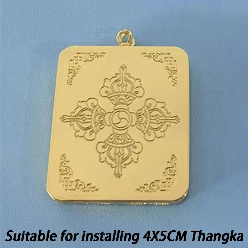 Mini Tangka Box Charms Nepal Boxes Pendant Tibetan Buddha Jin Gangchu Pendants Modern Creative Alloy Charm for Necklace Couple Ornaments Holiday Gift