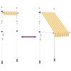 Retractable Manual Awning 100 Cm Orange White Striped