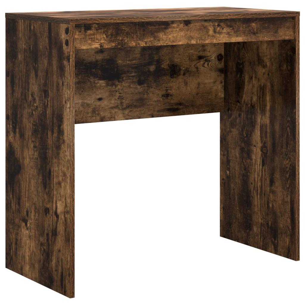 Desk with Drawers and Shelf 2 pcs Smoked Oak