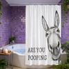 Funny Donkey Shower Curtain Waterproof Bathroom Curtain Are You Pooping Donkey Curtain Shower Drape Liner with Hooks for Farmhouse Dorm Bathtub