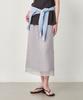 OSTKAKA Sheer Layered Maxi Skirt Gray