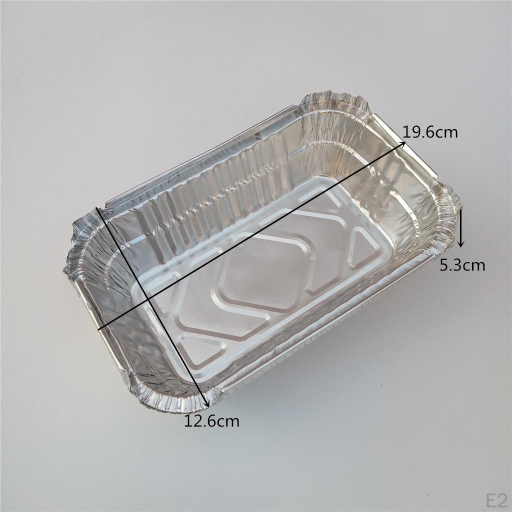 Sada 20 jednorázových hliníkových odkapávacích pánví na grilování 700 ml 20x13x5cm