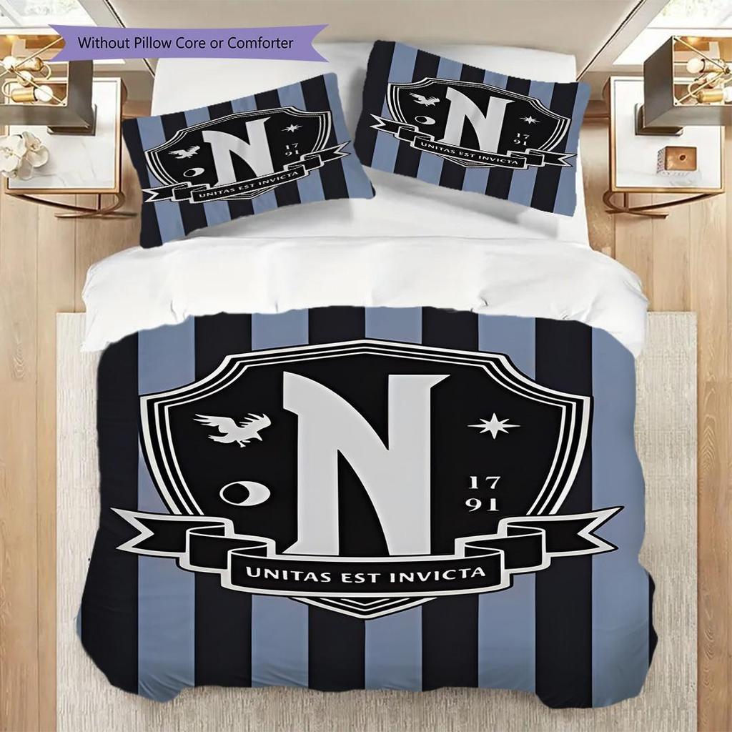 Midnight Whispers Shadows Three-piece set (1 * duvet cover + 2 * pillowcase, without core) 2D Flat Duvet cover and pillowcase Soft and comfortable