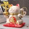 Aris & Juno Elektrische Waving Glückskatzen-Statue - Harz Feng Shui Dekoration für Zuhause Büro Geschäft, für Glück