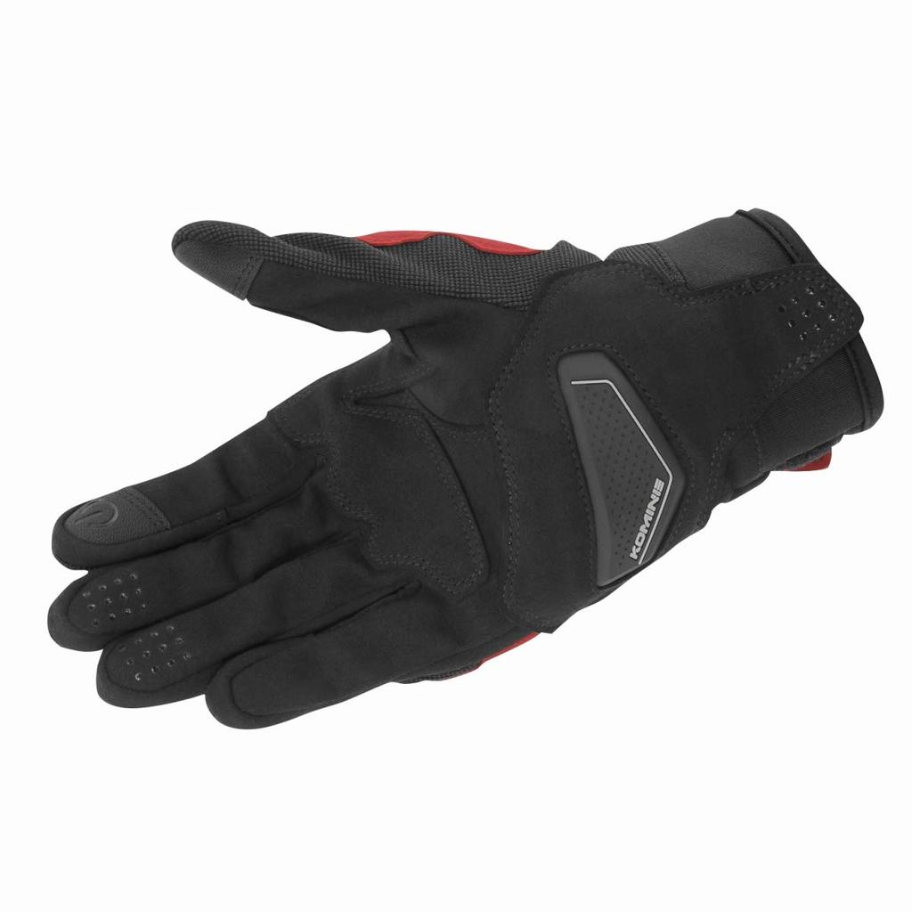 KOMINE Motorcycle Urban Mesh Gloves 2XL 1228 Mesh Material for and Autumn Red/Black GK-227 Spring, Summer,