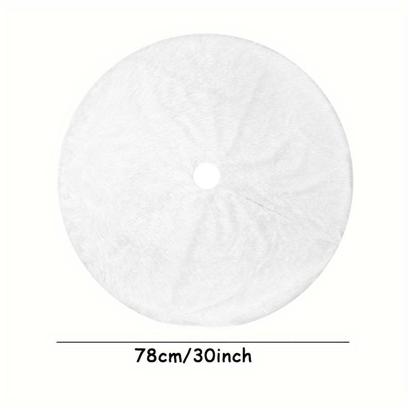 

1pc 78/90/122cm White Xmas Tree Skirt Christmas Plush Faux Tree Carpet Decoration New Year Cover Mad Ornament Navidad Decor