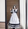 SVNVIOZ Süßes Gothic Lolita Dienstmädchen Authentisch Langarm Cosplay Beliebt für und Enthält Schleife und Set Outfit, Kostüm, Kleid, Halloween, Partys, Veranstaltungen,