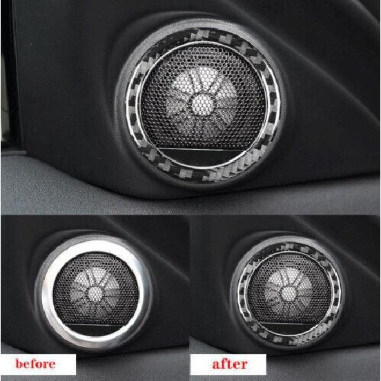 A Pillar Real Carbon Fiber For Range Rover Evoque 20-2023 Speaker Sound Ring