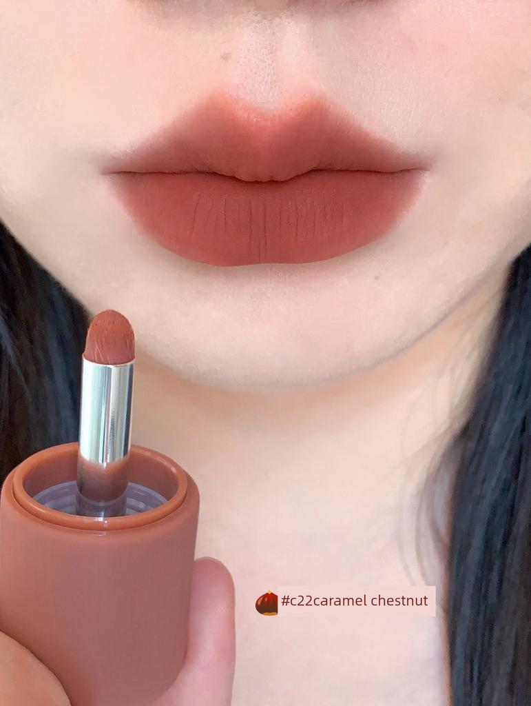 Limited Edition Autumn/Winter Color: Brightening Brown! Multi-Use Cream Lip Mud C21 Cinnamon Roll Low-Saturation Matte Lipstick Lip Gloss