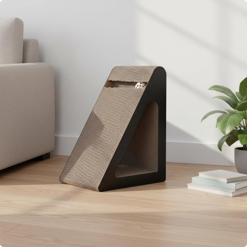 Triangle Cat Scratcher Wear-Resistant Wall Low Dust Cardboard