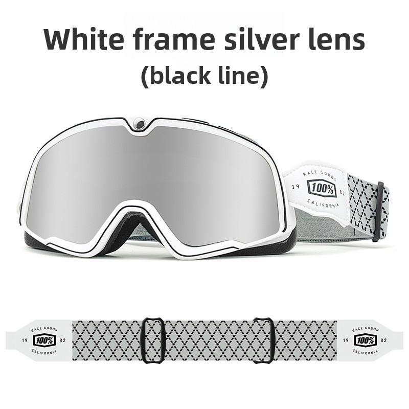 100% Motorradbrille Fahrbrille Retro Harley Brille Abnehmbar Winddicht Sand Anti-UV