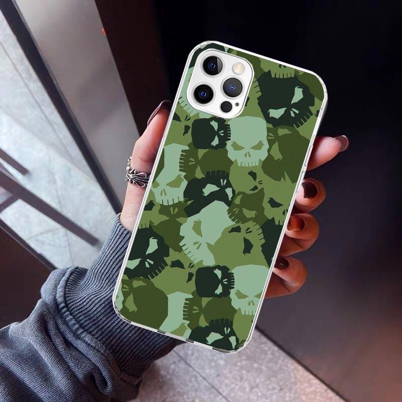Camouflage Military Phone Case For iPhone 17 Air 16 15 Pro Max 14 Plus 13 Mini 12 11 Cover 7 8 SE Silicone Shell Print Fundas 17