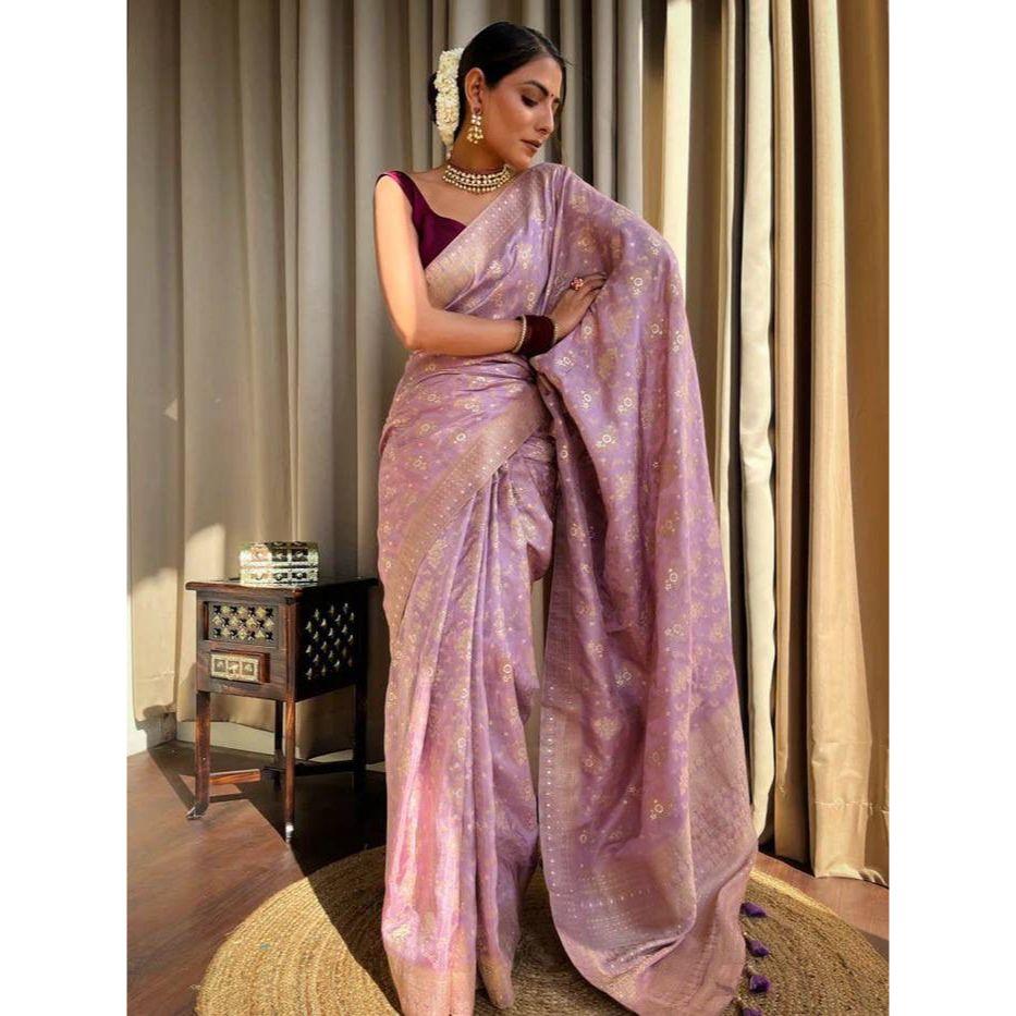 This Beautiful Saree Is Elegantly Decorated with Gorgeous Solid Jacquard Weave That Gives a Perfect Look To the Outfit.