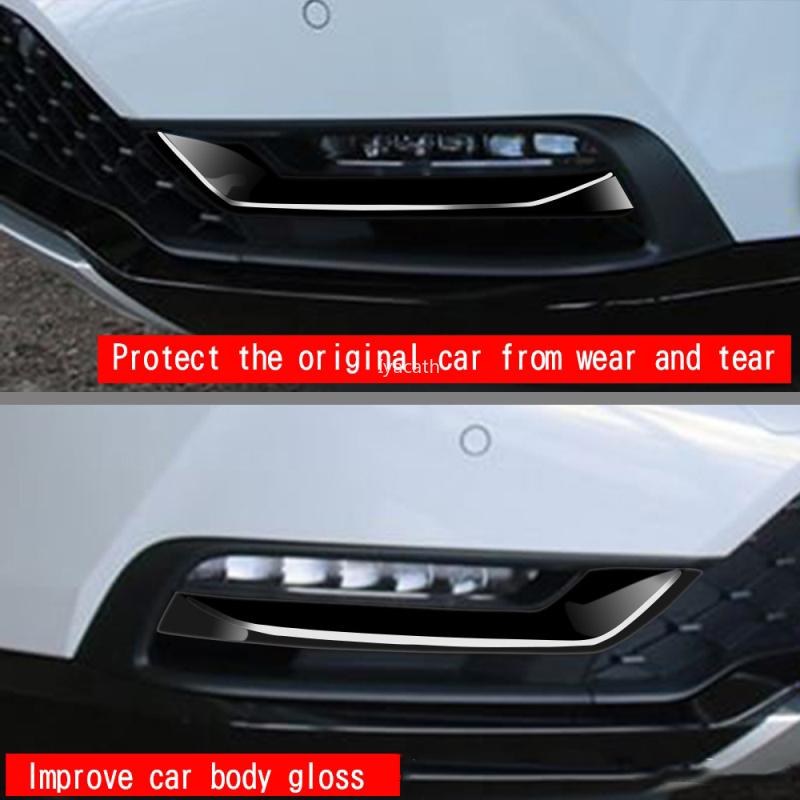 For Honda Vezel HR-V E:HEV    ABS Black  Front Fog Light Foglight Lamp Cover Trim Bumper Decoration Car Styling