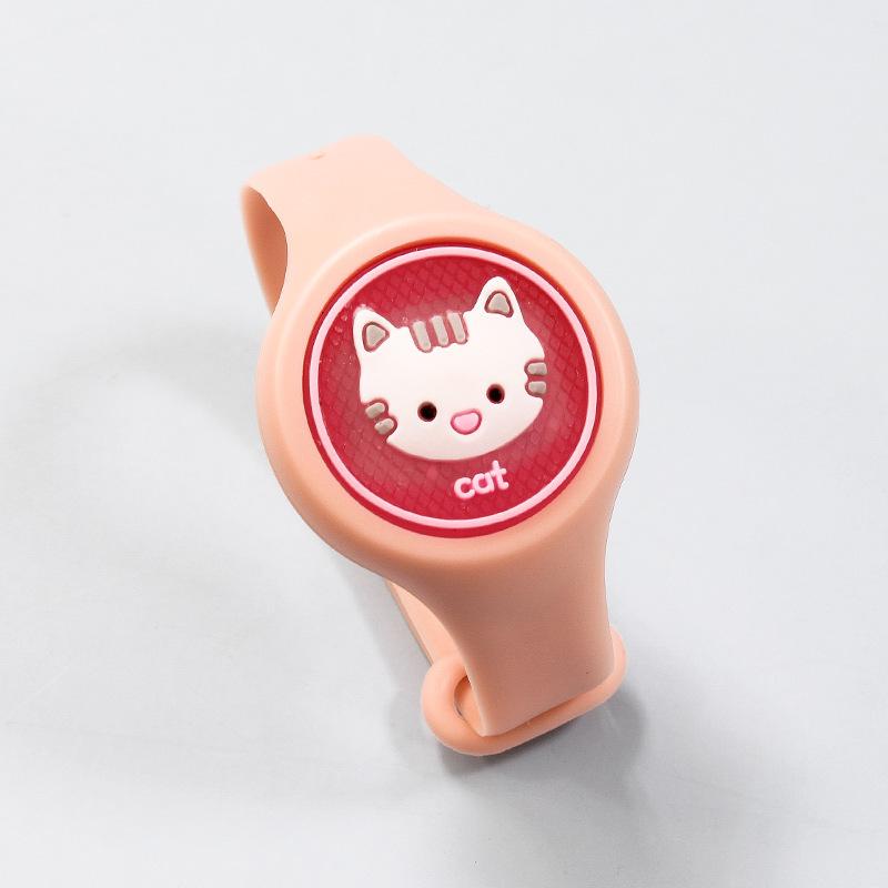 Luminous Cartoon Mosquito Repellent Bracelet Children's Watch - Portable Anti-Bite, Flashing Design.