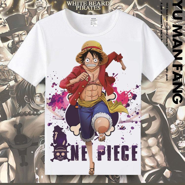 ONE PIECE T-shirt Luffy Sauron Printed Clothes Anime Peripheral Short Sleeve T-Shirt Loose Tide Comfortable Y2K