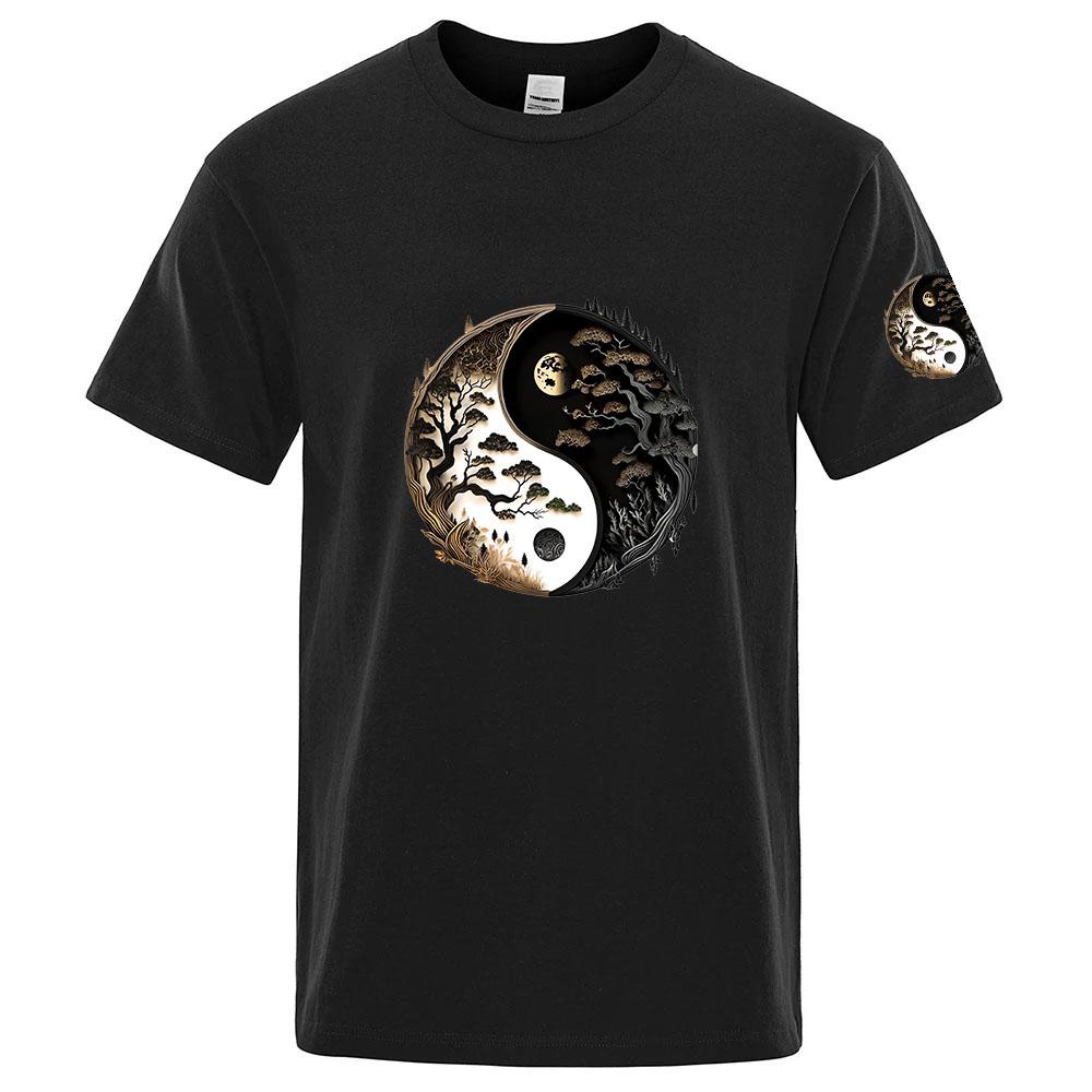 Tai Chi And Eight Trigrams Scenery 2025 New Unisexs Ordinary Thin Short Sleeve Round Neck Sport Fitness Breathable Tshirt
