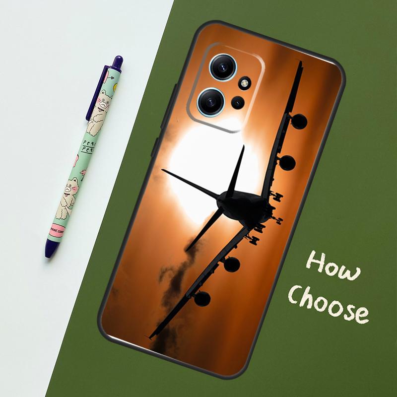Airplane Plane Aircraft Case For Xiaomi Redmi Note 13 11 10 12 14 15 Pro Plus Cover For Redmi 15 14C 10C 13C 12C 15C