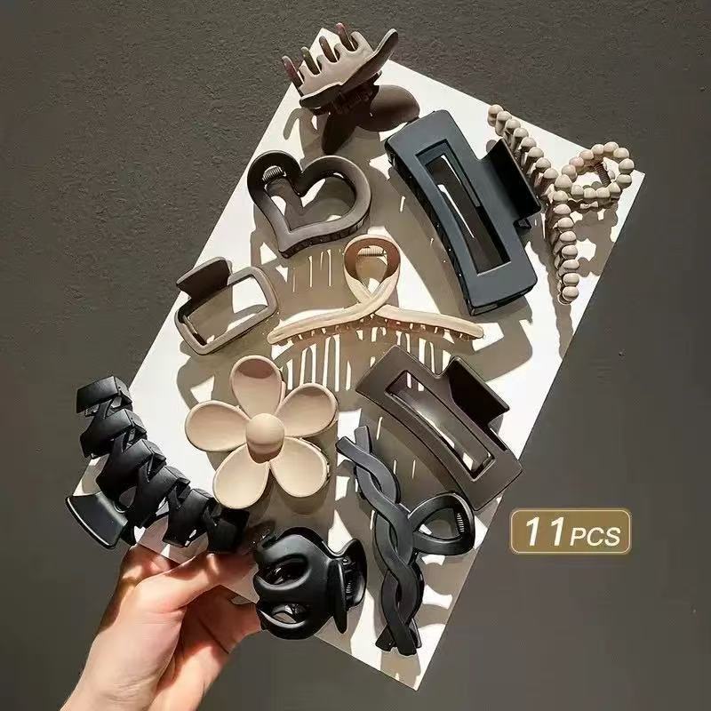 

Women s 11-head high-end clip set, shark clip, head pad set.2025