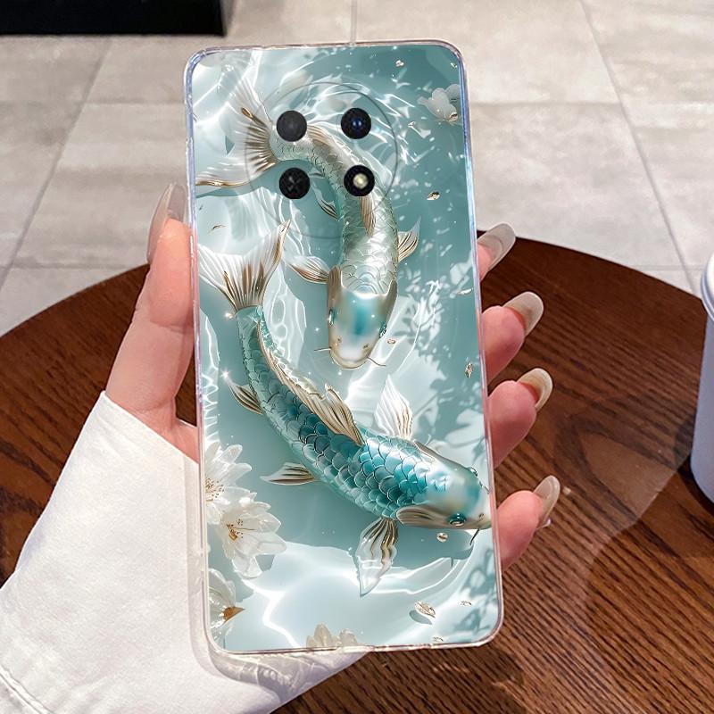 Back Cover For Huawei Nova Y91 14i 13i 12i Phone Case Luxury Cute Love Heart Rabbit Funny Pattern Clear Soft Silicone TPU Casing
