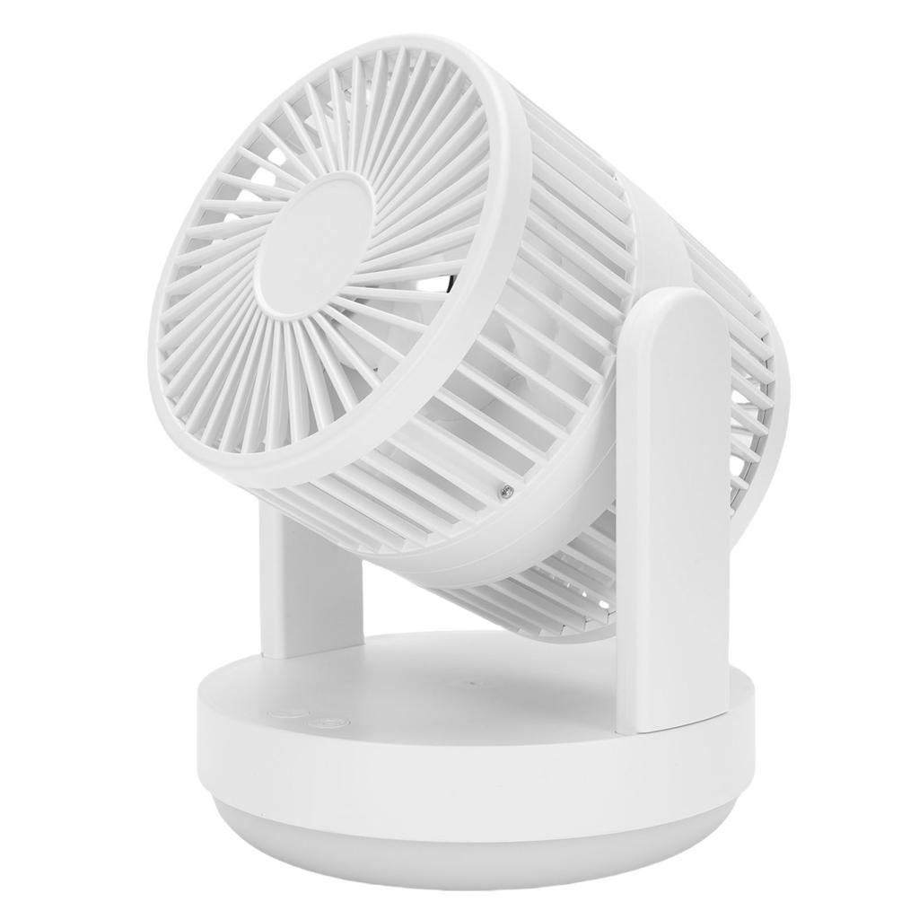 Desk Fan 3 Speeds   Rechargeable Desktop Oscillating   Circulator Fan with Night Light for Home Bedroom