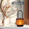 Wicker Fabric Desk Lamp with USB - LED Night Light for Bedroom, Study, or Outdoor Use
